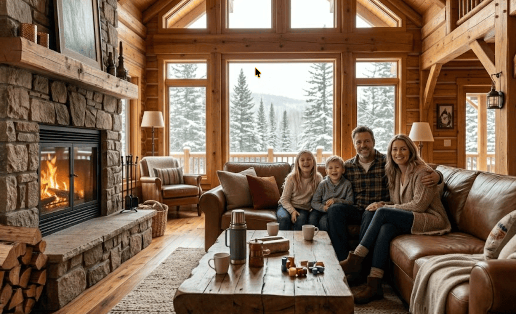 Après le traitement : famille satisfaite dans sa maison protégée